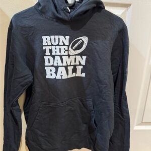 Black Football Graphic Men's Hoodie